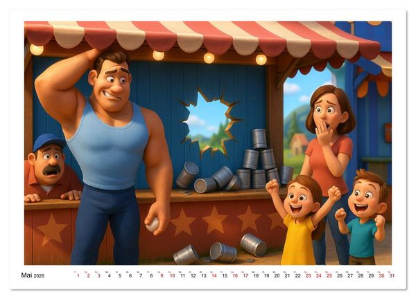 Produktbild: Meine Familie, Kraftsport und ich (Wandkalender 2026 DIN A4 quer), CALVENDO Monatskalender