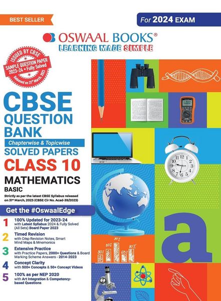 Produktbild: Oswaal CBSE Class 10 Mathematics Basic Question Bank 2023-24 Book