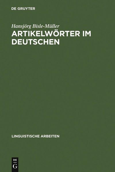 Produktbild: Artikelw&ouml;rter im Deutschen