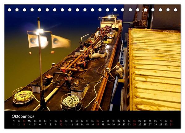 Produktbild: Binnenschiff Ahoi! (Tischkalender 2027 DIN A5 quer), CALVENDO Monatskalender