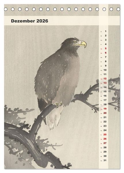 Produktbild: Ohara Koson - Gefiederte Sch&ouml;nheiten (Tischkalender 2026 DIN A5 hoch), CALVENDO Monatskalender