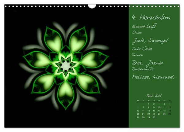 Produktbild: Kleine Chakrenlehre (Wandkalender 2026 DIN A3 quer), CALVENDO Monatskalender