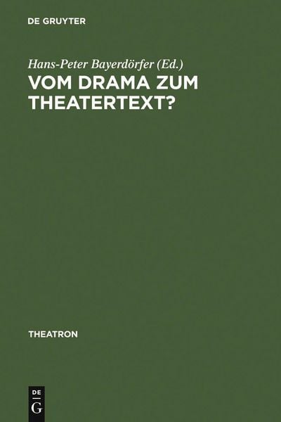 Produktbild: Vom Drama zum Theatertext?