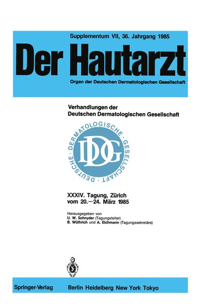 Produktbild: Verhandlungen der Deutschen Dermatologischen Gesellschaft