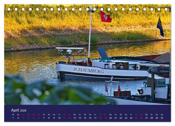 Produktbild: Binnenschiffe im Norden (Tischkalender 2026 DIN A5 quer), CALVENDO Monatskalender