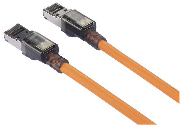 Produktbild: Renkforce RJ45 Patchkabel CAT 6a S/FTP 5.00 m Orange Port-Finder-Funktion, Halogenfrei, Flammwidrig 1 St.