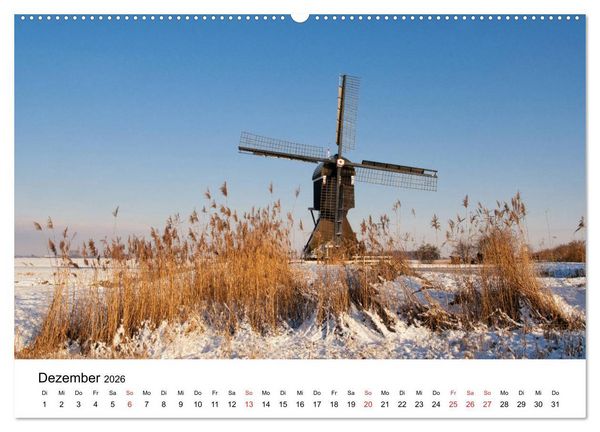 Produktbild: DIE SCH&Ouml;NSTEN WINDM&Uuml;HLEN IN HOLLAND 2026 (hochwertiger Premium Wandkalender 2026 DIN A2 quer), Kunstdruck in Hochglanz