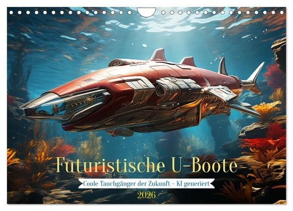 Futuristische U-Boote (Wandkalender 2026 DIN A4 quer), CALVENDO Monatskalender