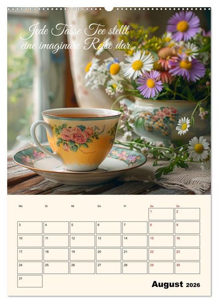 Produktbild: Du, mein geliebter Tee (Wandkalender 2026 DIN A2 hoch), CALVENDO Monatskalender