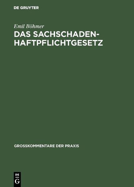 Produktbild: Das Sachschadenhaftpflichtgesetz