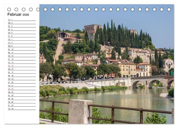 Produktbild: VERONA Historisches Stadtherz (Tischkalender 2026 DIN A5 quer), CALVENDO Monatskalender