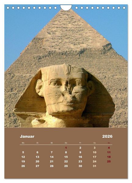 Produktbild: Antikes &Auml;gypten (Wandkalender 2026 DIN A4 hoch), CALVENDO Monatskalender