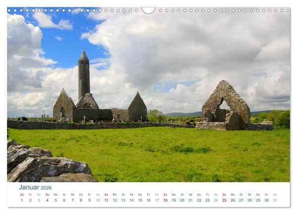 Produktbild: Irland 2026. Impressionen zwischen gr&uuml;nen H&uuml;geln und blauen K&uuml;sten (Wandkalender 2026 DIN A3 quer), CALVENDO Monatskalender