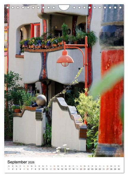 Produktbild: Wohnen unterm Regenturm - Ein Hundertwasser Architekturprojekt, 1991-94 (Wandkalender 2026 DIN A4 hoch), CALVENDO Monatskalender