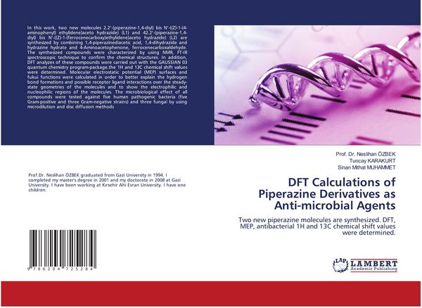 Produktbild: DFT Calculations of Piperazine Derivatives as Anti-microbial Agents