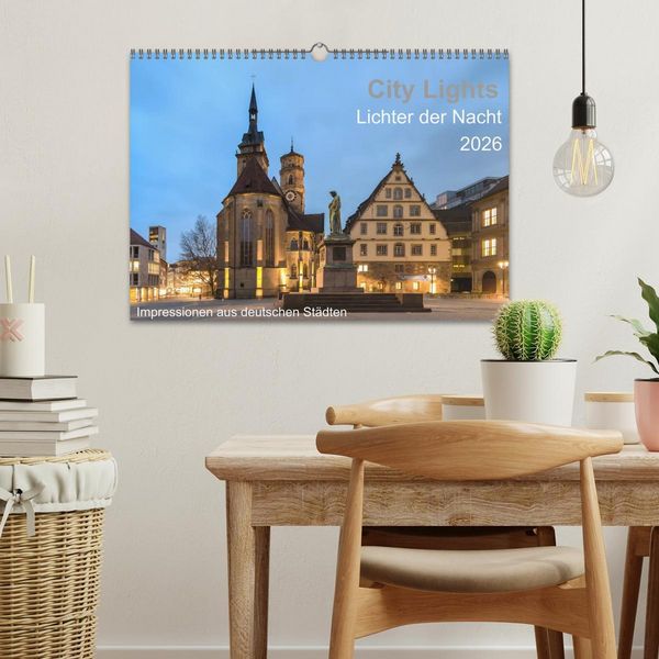 Produktbild: City Lights - Lichter der Nacht (Wandkalender 2026 DIN A3 quer), CALVENDO Monatskalender