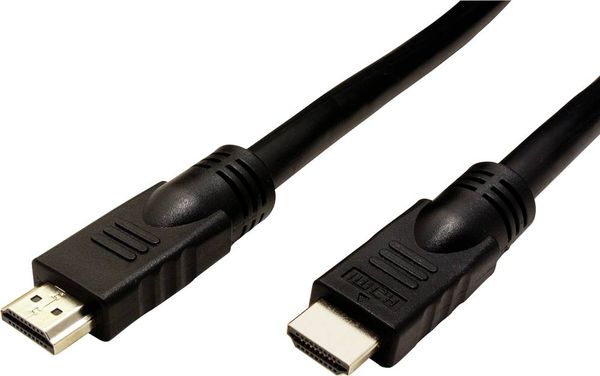 Roline HDMI Anschlusskabel HDMI-A Stecker, HDMI-A Stecker 10.00 m Schwarz 14.01.3451 4K UHD, Geschirmt, Aktiv mit Signal