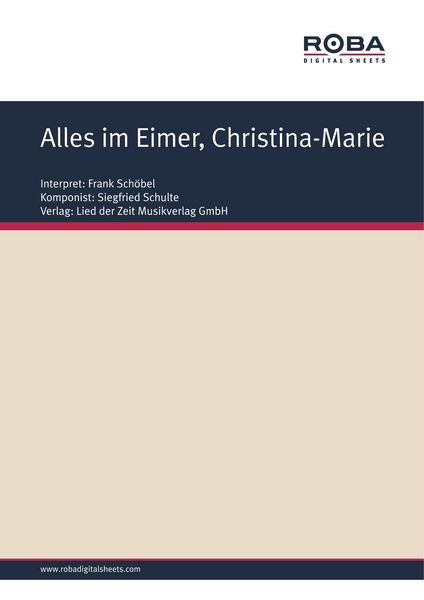Produktbild: Alles im Eimer, Christina-Marie