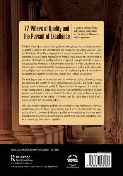Produktbild: 77 Pillars of Quality and the Pursuit of Excellence