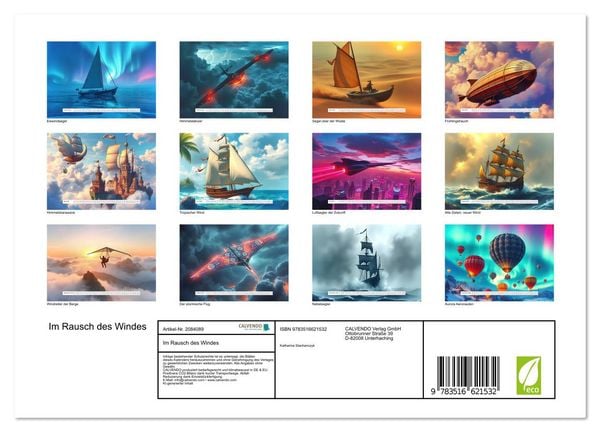 Produktbild: Im Rausch des Windes (Wandkalender 2026 DIN A4 quer), CALVENDO Monatskalender