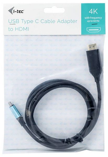 Produktbild: i-tec Anschlusskabel USB-C&reg; Stecker, HDMI-A Stecker 1.5 m Schwarz C31CBLHDMI60HZ USB-C&reg;-Displaykabel