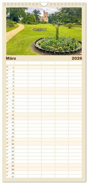 Produktbild: Familienplaner 2026 - Potsdam - Schl&ouml;sser, Parks und der Alte Fritz mit 5 Spalten (Wandkalender, 21 x 45 cm) CALVENDO