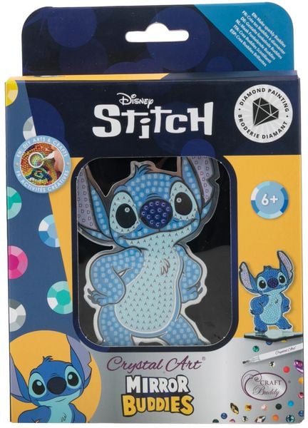 Craft Buddy CAPLB-31DNY004 - Crystal Art Mirror Buddies, Disney, Stitch, Diamond Painting