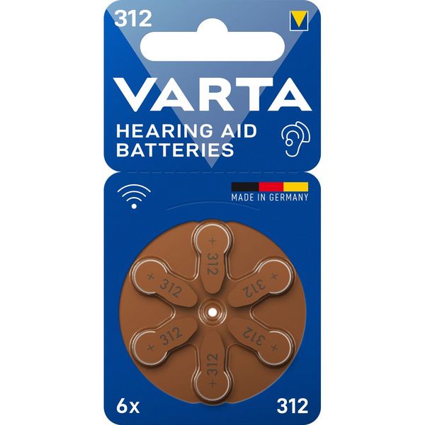 Produktbild: Varta Batterien Hearing Aid 312 6er