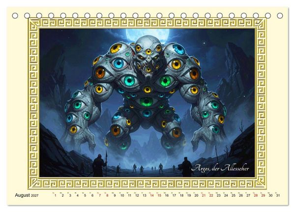 Produktbild: Ungeheuer der griechischen Mythologie (Tischkalender 2027 DIN A5 quer), CALVENDO Monatskalender