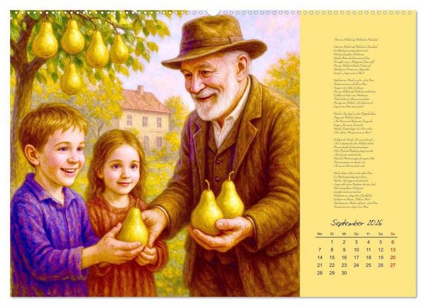 Produktbild: Gedichte. Die ber&uuml;hmtesten deutschsprachigen Verse (hochwertiger Premium Wandkalender 2026 DIN A2 quer), Kunstdruck in Hochglanz