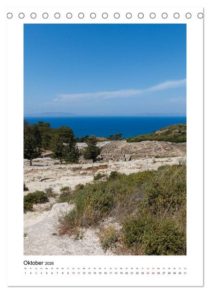 Produktbild: Rhodos, die Sonneninsel (Tischkalender 2026 DIN A5 hoch), CALVENDO Monatskalender