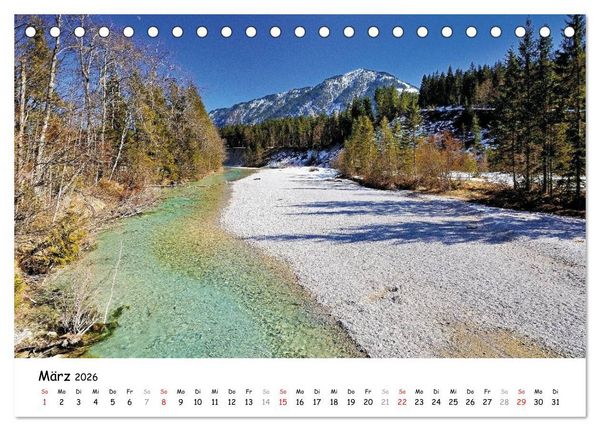 Produktbild: Wundersch&ouml;nes Isartal 2026 (Tischkalender 2026 DIN A5 quer), CALVENDO Monatskalender