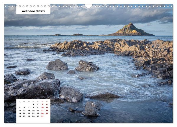 Produktbild: La Bretagne. La c&ocirc;te d'Emeraude et la c&ocirc;te de Penthi&egrave;vre (Calendrier mural 2026 DIN A3 vertical), CALVENDO calendrier mensuel