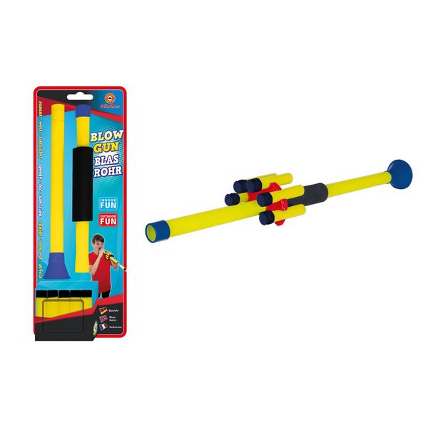 Paul Günther 1555 - BLOWGUN Blasrohr mit 5 Pfeilen, Schaumstoff