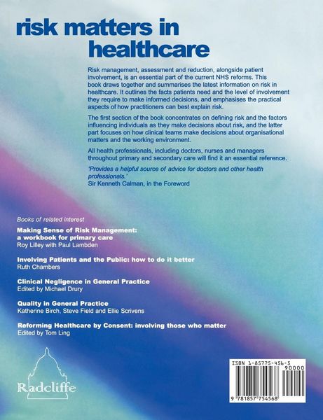 Produktbild: Risk Matters in Healthcare