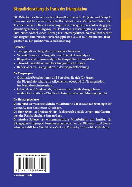 Produktbild: Biografieforschung als Praxis der Triangulation