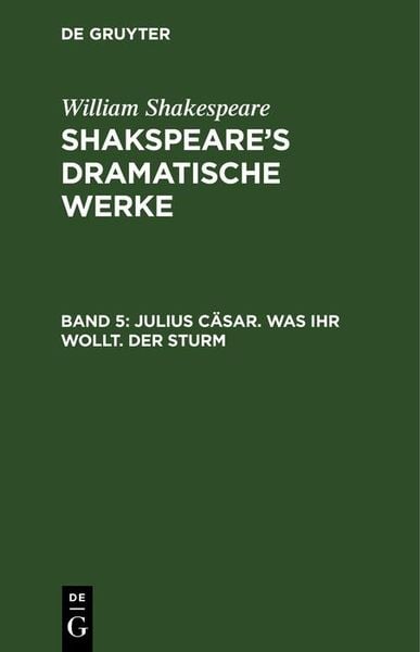 Produktbild: Julius C&auml;sar. Was ihr wollt. Der Sturm