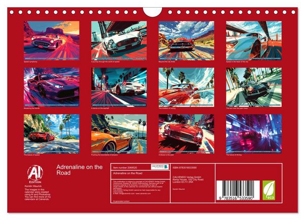 Produktbild: Adrenaline on the Road (Wall Calendar 2026 DIN A4 landscape), CALVENDO 12 Month Wall Calendar