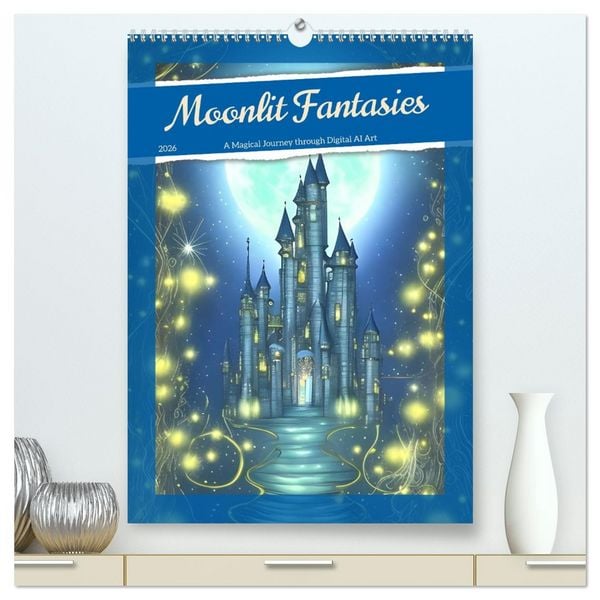 Produktbild: Moonlit Fantasies (High Quality Premium Wall Calendar 2026 DIN A2 portrait),CALVENDO 12 Month Wall Calendar
