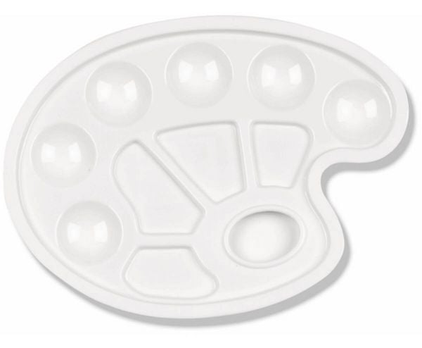 Produktbild: Stylex Mischpalette, 6 runde Farbfelder, 4 Mischfelder mit Griffloch