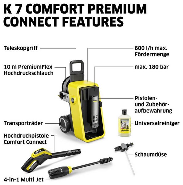 Produktbild: K&auml;rcher Home & Garden K 7 Comfort Premium Hochdruckreiniger 180 bar Kaltwasser