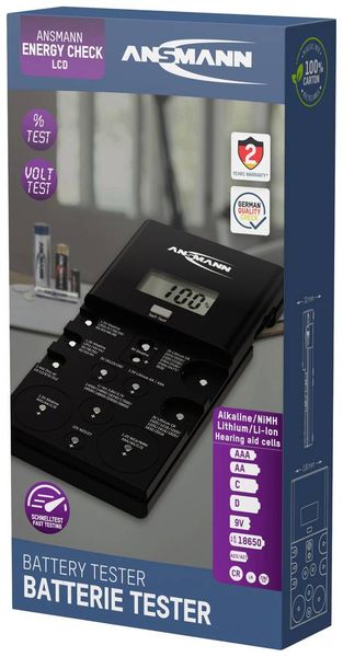 Produktbild: Ansmann Batterietester Energy Check LCD 1900-0100