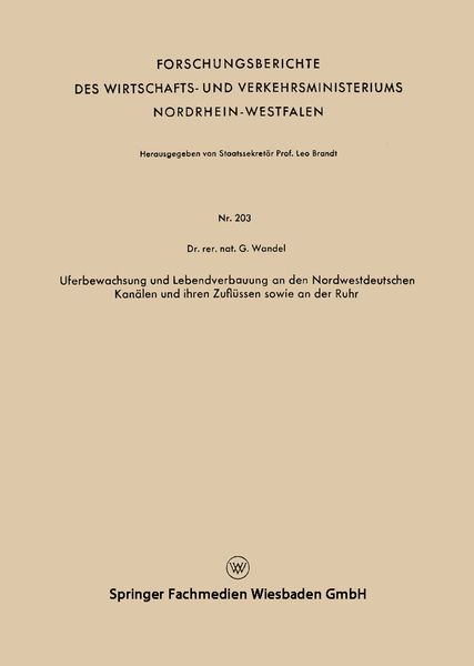Produktbild: Uferbewachsung und Lebendverbauung an den Nordwestdeutschen Kan&auml;len und ihren Zufl&uuml;ssen sowie an der Ruhr