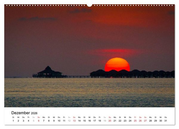 Produktbild: Malediven &ndash; Das Paradies im Indischen Ozean III (Wandkalender 2026 DIN A2 quer), CALVENDO Monatskalender