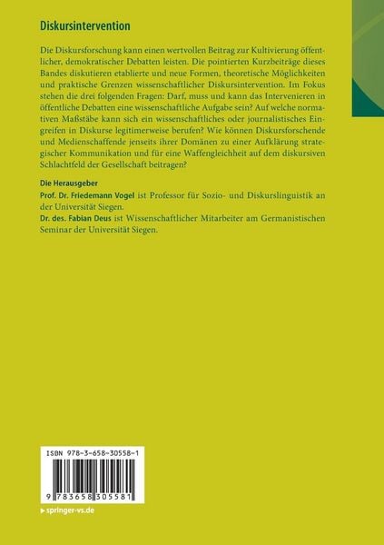 Produktbild: Diskursintervention