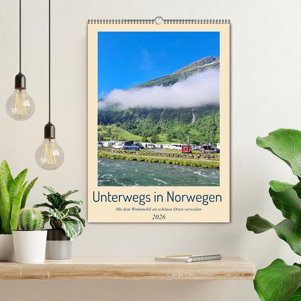 Produktbild: Unterwegs in Norwegen - Mit dem Wohnmobil an sch&ouml;nen Orten verweilen (Wandkalender 2026 DIN A2 hoch), CALVENDO Monatskalender