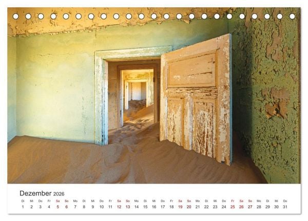 Produktbild: Kolmannskuppe Die Geisterstadt in der Sandw&uuml;ste (Tischkalender 2026 DIN A5 quer), CALVENDO Monatskalender