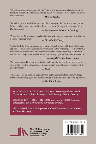 Produktbild: Theological Dictionary of the Old Testament, Volume XIII