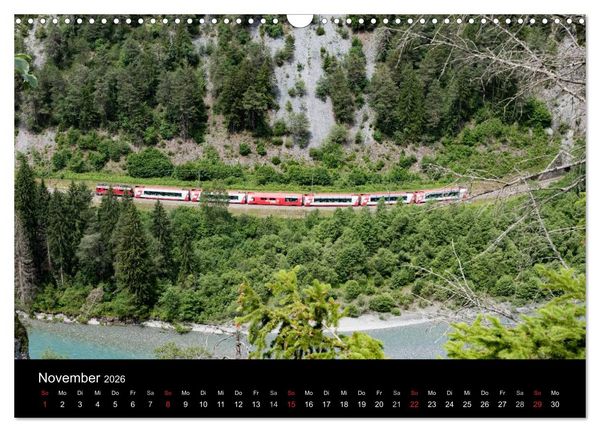 Produktbild: Schweizer Eisenbahn (Wandkalender 2026 DIN A3 quer), CALVENDO Monatskalender