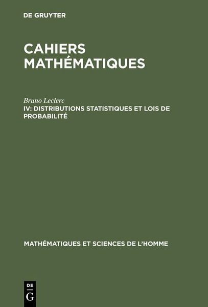 Produktbild: Distributions statistiques et lois de probabilit&eacute;